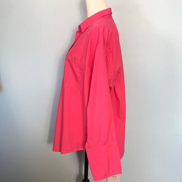 J. Crew Garçon Shirt in Pink Garment-Dyed Cotton Poplin Size 22 - Picture 4 of 8